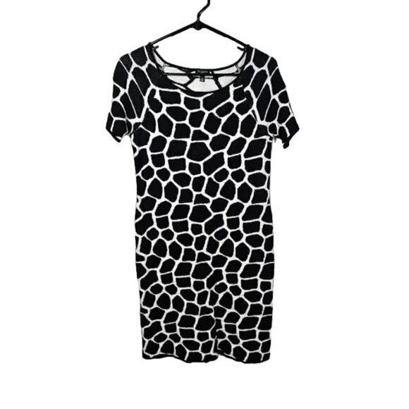 Talbots Dresses & Skirts - TALBOTS Dress size S p BLACK & WHITE Giraffe Animal Print Chic Cute Maximalist